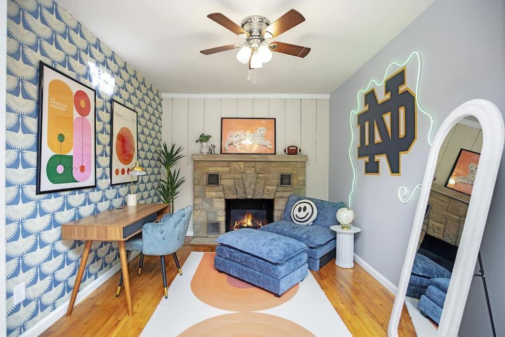 5Bd Notre Dame Football Theme-Arcade-Firepit Villa South Bend Exterior photo